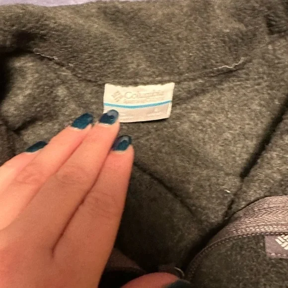 Columbia Steens Mountain Size Large Charcoal Full Zip Lightweight Fleece Jacket - Picture 5 of 5